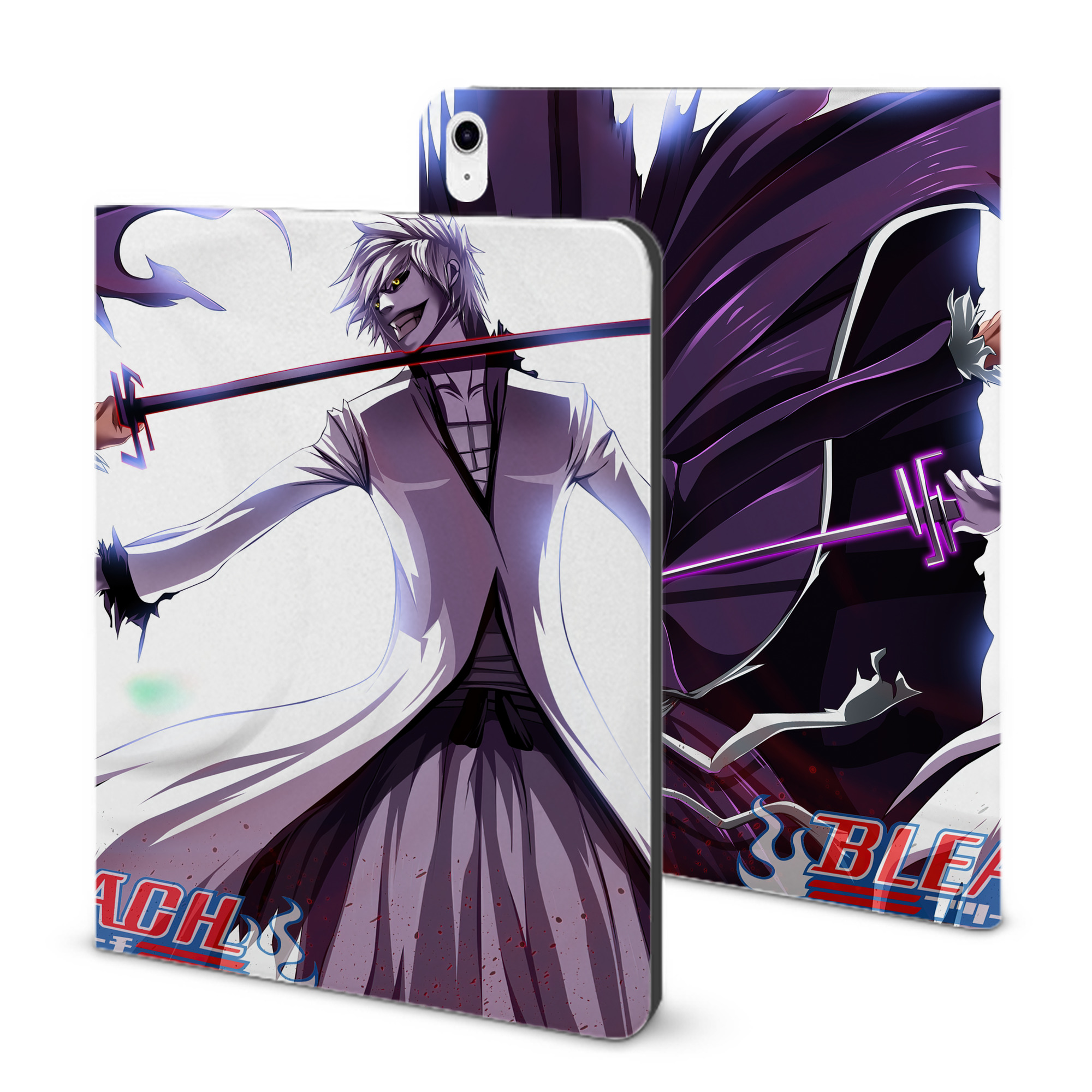 （画像用） ブリーチ BLEACH IPad ケース ブック型 PUレザー TPU 耐衝撃 軽量 薄型 ペン収納なし 全面保護 IPad 各モデル対応